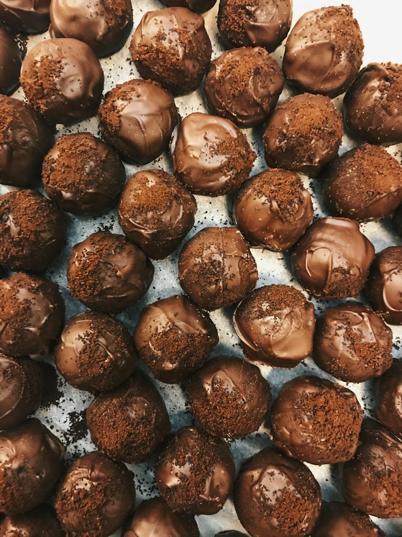 Assorted chocolate truffles